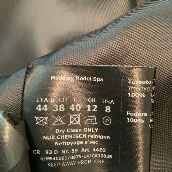 Cinzia Rocca Black 100% Virgin Wool Coat -8 - Picture 14 of 16